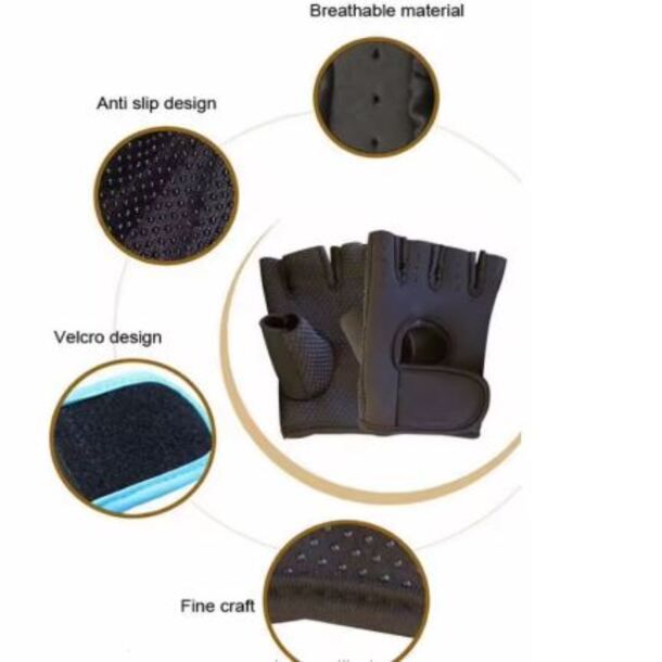 Women’s Size S Half-Finger Gym Gloves for Weight Lifting & Fitness Training – Breathable Neoprene Sports Gloves