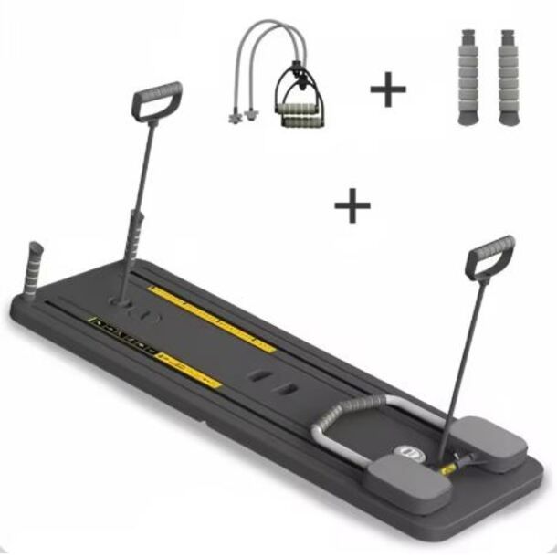 Multi-Purpose Foldable Push-Up Board & Pilates Equipment – Portable Home Gym Fitness Board (color purple & black)