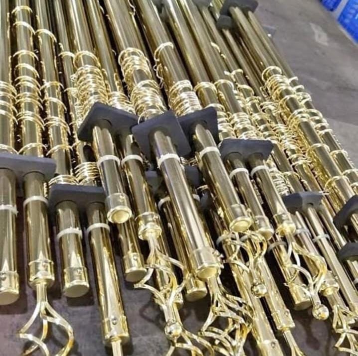 Gold Premium Adjustable Curtain Rods-Single and Double Options in 1M,2M,3M Lengths