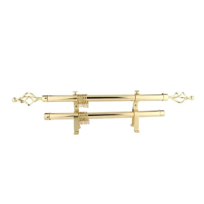 Gold Premium Adjustable Curtain Rods-Single and Double Options in 1M,2M,3M Lengths