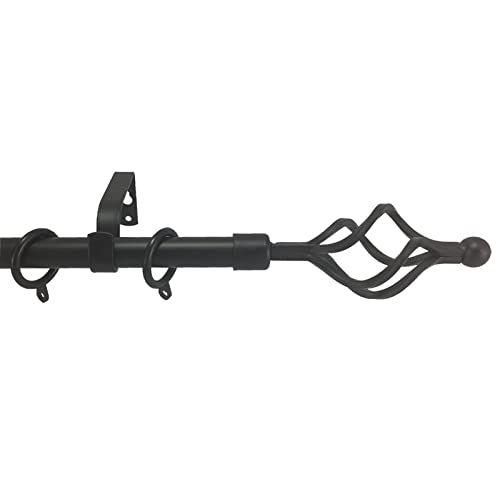 Black Premium Adjustable Curtain Rods-Single and Double Options in 1M,2M,3M Lengths