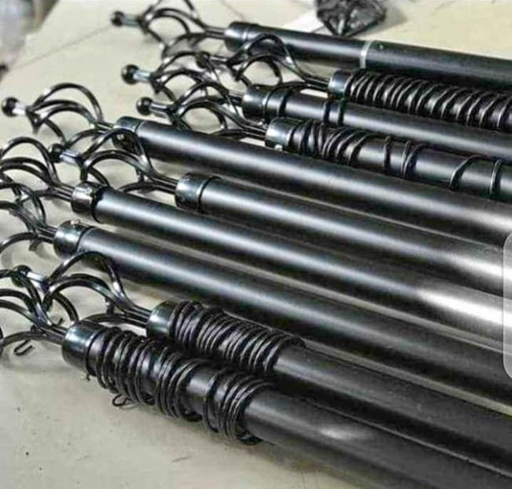 Black Premium Adjustable Curtain Rods-Single and Double Options in 1M,2M,3M Lengths