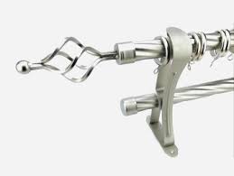Silver Premium Adjustable Curtain Rods-Single and Double Options in 1M,2M,3M Lengths