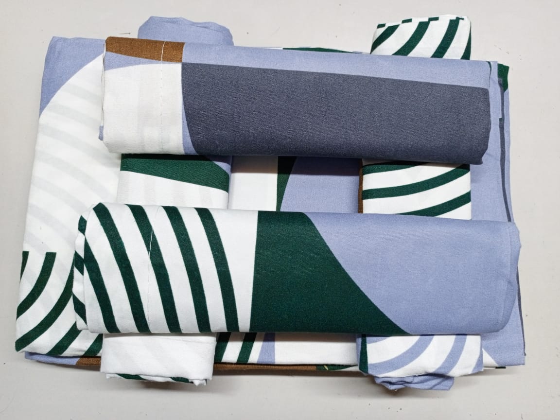 Quality Cotton Bed Sheet Set, 2 Flat Bedsheets & 4 Pillow Cases-6x6