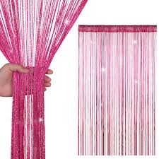 String Door Curtain Suitable For Salon,Kinyozi,Wall Panel Fringe Window Room Divider Blind, Home Patio Bedroom Decorative Tassel Screen Ribbon For Wedding Coffee House