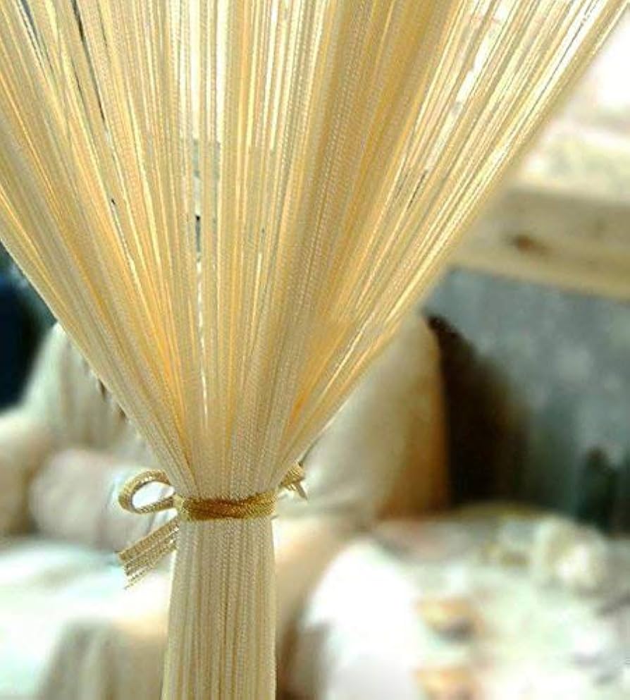 String Door Curtain Suitable For Salon,Kinyozi,Wall Panel Fringe Window Room Divider Blind, Home Patio Bedroom Decorative Tassel Screen Ribbon For Wedding Coffee House