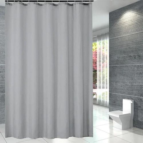 EXECUTIVE Heavy Fabric Shower Curtain, Waterproof Bathroom Shower Curtain Diamond Design With Hooks Fabric Shower Curtain, Washable Modern Design 180x200cm + 12 Hook