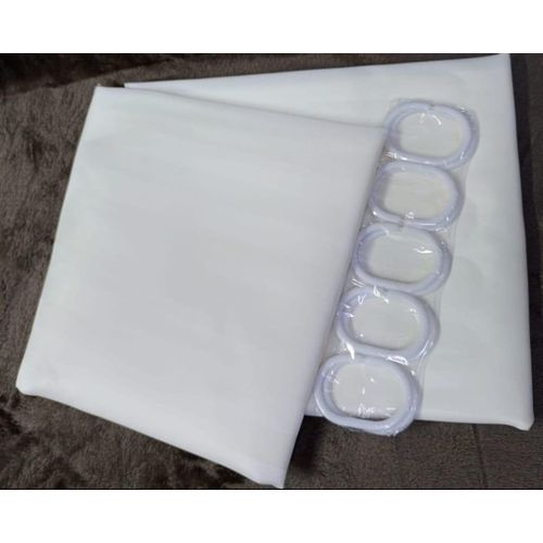 EXECUTIVE Heavy Fabric Shower Curtain, Waterproof Bathroom Shower Curtain Diamond Design With Hooks Fabric Shower Curtain, Washable Modern Design 180x200cm + 12 Hook