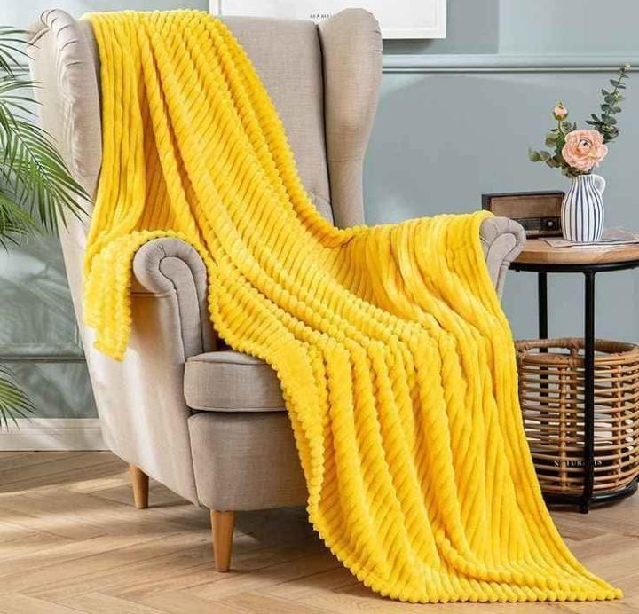 Ultra Soft 6x6 Plain Fleece Velvet Throw Blanket – Warm, Lightweight & Cozy for Bed or Sofa