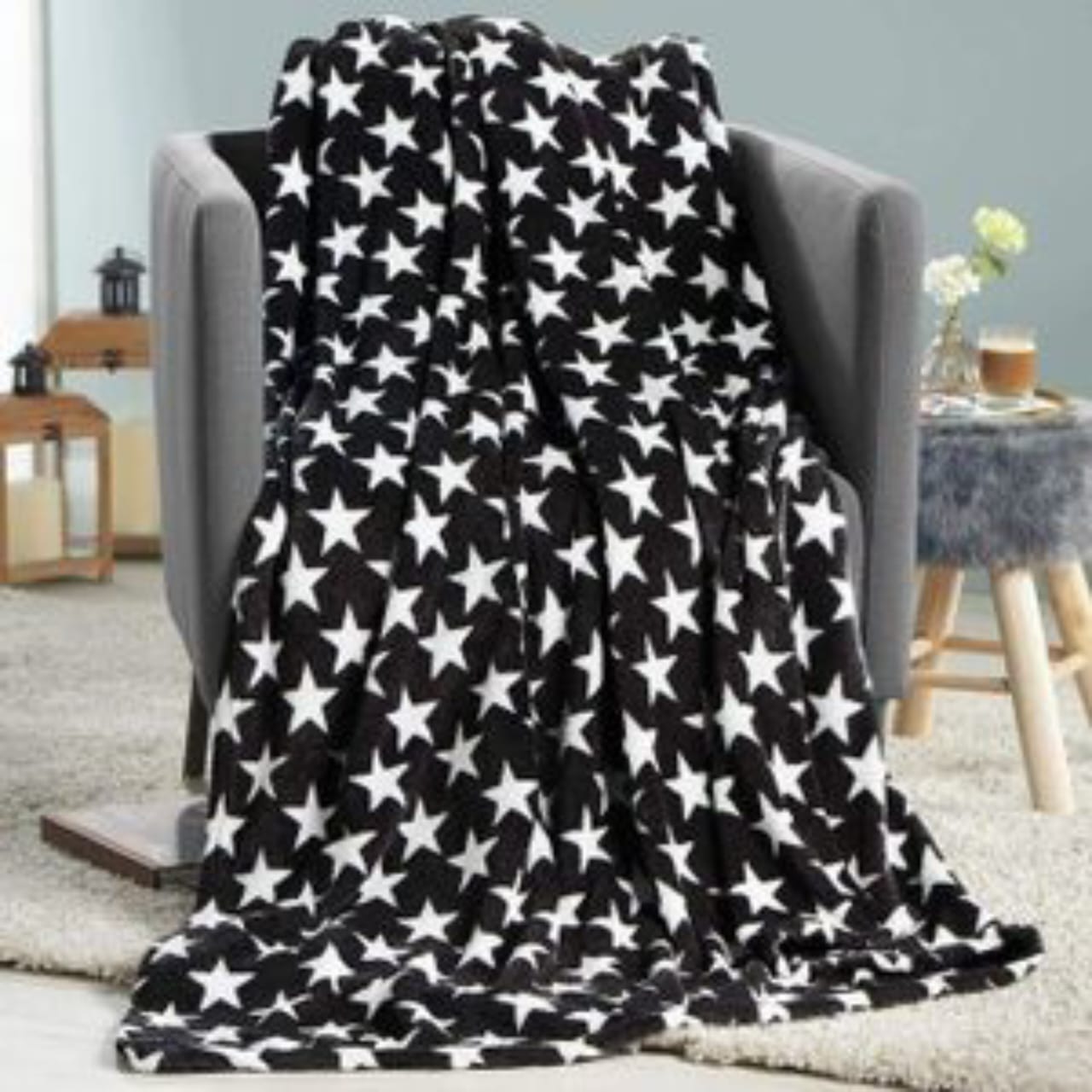 Ultra Soft 6x6 Pattern Fleece Throw Blanket – Warm, Lightweight & Cozy for Bed or Sofa