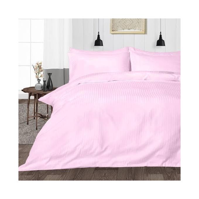 4Pcs Luxurious Stripped Duvet Covers (Size 6*7)- 1 Pc Duvet Cover,1 Pc Bedsheet and 2 Pcs Pillow Cases