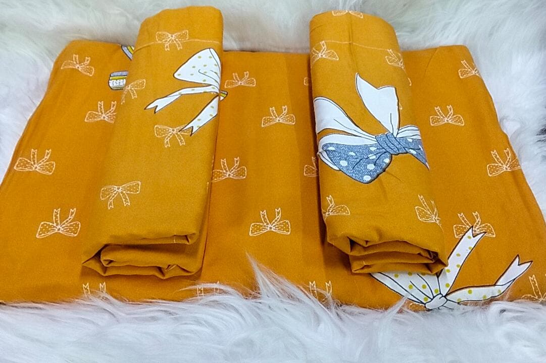 Quality King Size Cotton BedSheet Set, 2 Flat Bedsheets & 2 Pillow Cases