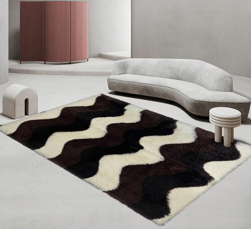 5 By 8 (160*200cm) Soft Fluffy  Pattern Carpets Non-slip Rugs Floor Mat