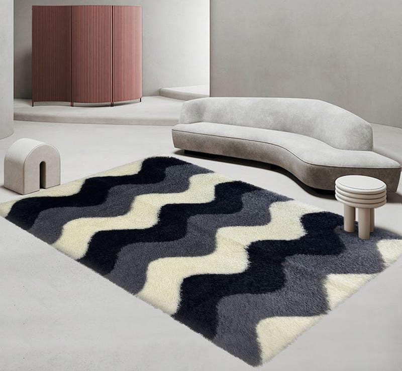 5 By 8 (160*200cm) Soft Fluffy  Pattern Carpets Non-slip Rugs Floor Mat