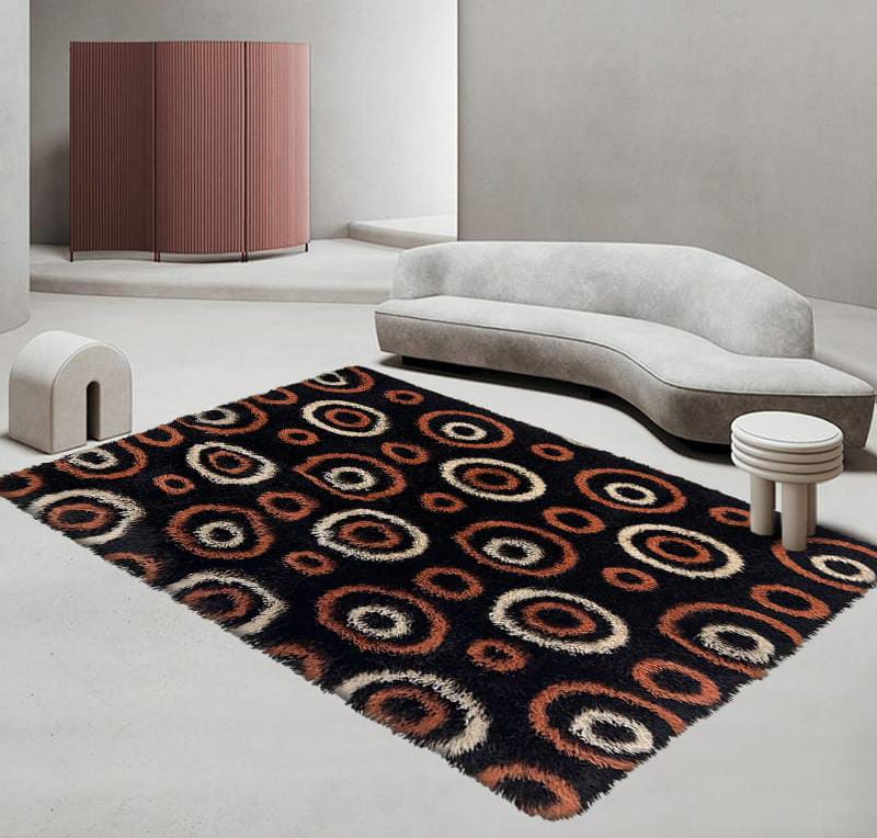 5 By 8 (160*200cm) Soft Fluffy  Pattern Carpets Non-slip Rugs Floor Mat