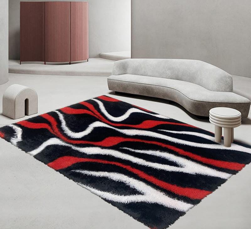 5 By 8 (160*200cm) Soft Fluffy  Pattern Carpets Non-slip Rugs Floor Mat