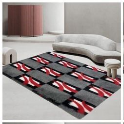 5 By 8 (160*200cm) Soft Fluffy  Pattern Carpets Non-slip Rugs Floor Mat