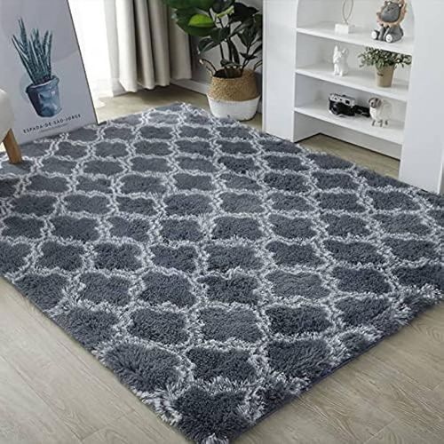 5 By 8 (160*200cm) Soft Fluffy  Pattern Carpets Non-slip Rugs Floor Mat
