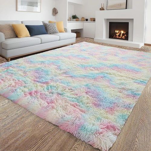 5 By 8 (160*200cm) Soft Fluffy  Pattern Carpets Non-slip Rugs Floor Mat