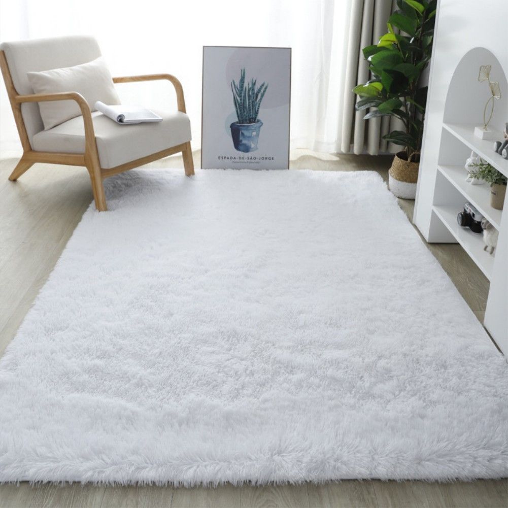Plain 5 By 8 (160*200cm) Soft Fluffy  Patches Carpets Non-slip Rugs Floor Mat