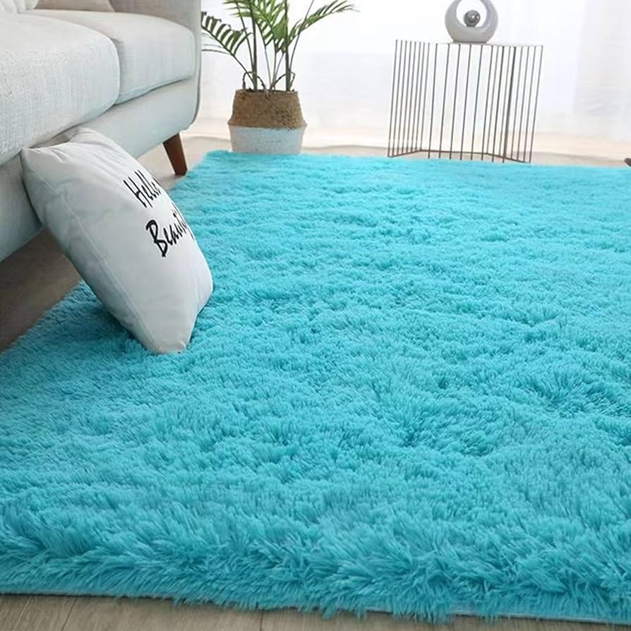 Plain 5 By 8 (160*200cm) Soft Fluffy  Patches Carpets Non-slip Rugs Floor Mat