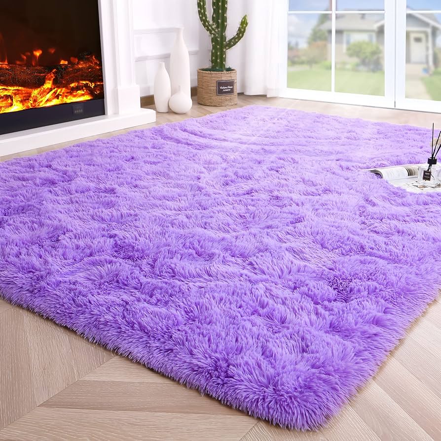 Plain 5 By 8 (160*200cm) Soft Fluffy  Patches Carpets Non-slip Rugs Floor Mat