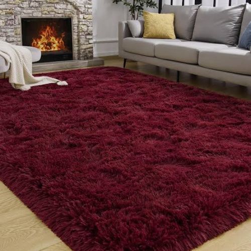 Plain 5 By 8 (160*200cm) Soft Fluffy  Patches Carpets Non-slip Rugs Floor Mat