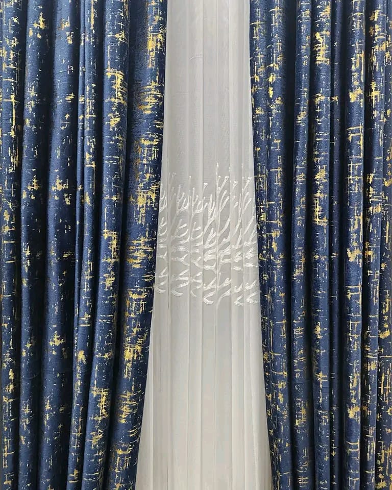 Marble Curtains comes as 2 Pc curtains 1.5M each and a Variation of with or without  Sheer -3M Height 2.5M Window or Door Curtain