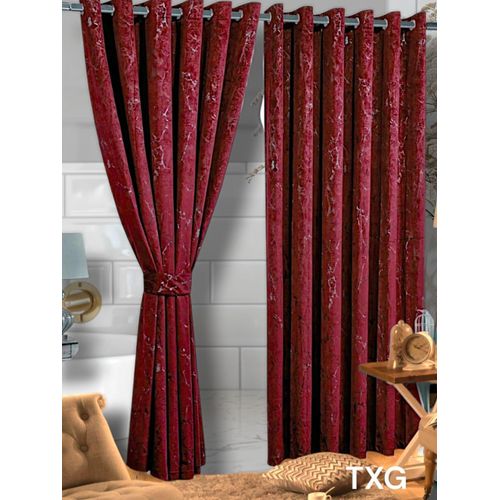 3pcs Marble  Velvet Curtains comes as 2 curtains 1.5M each and 1 Sheer 3M Height 2.5M Window or Door Curtain