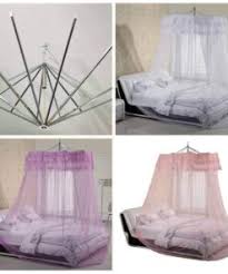 Premium Umbrella Mosquito Net – Free Size (Fits Up to 7x8 Bed) | Space-Saving Foldable Design with Metallic Hooks & Screws-Pink,Purple,Cream and White