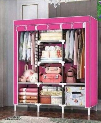 Premium 3-Column Wooden Wardrobe – Strong, Spacious & Elegant Storage Cabinet, Large Capacity 3-Column Closet Organizer, Sturdy, Stylish & Long-Lasting (Best for Home Storage)