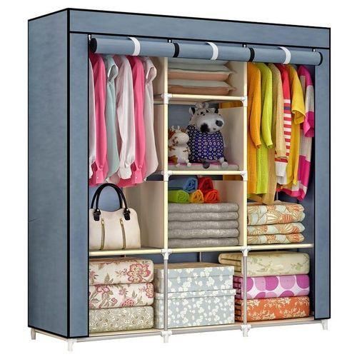 Premium 3-Column Wooden Wardrobe – Strong, Spacious & Elegant Storage Cabinet, Large Capacity 3-Column Closet Organizer, Sturdy, Stylish & Long-Lasting (Best for Home Storage)