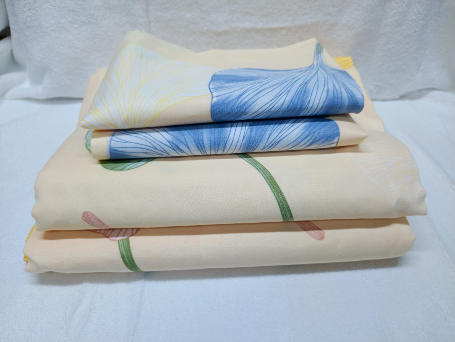 Quality Cotton Bed Sheet Set, 2 Flat Bedsheets & 2 Pillow Cases-5x6