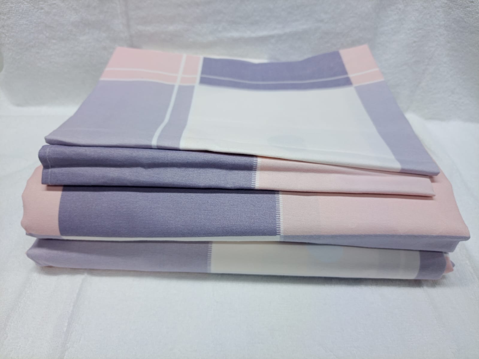 Quality Cotton Bed Sheet Set, 2 Flat Bedsheets & 2 Pillow Cases-5x6