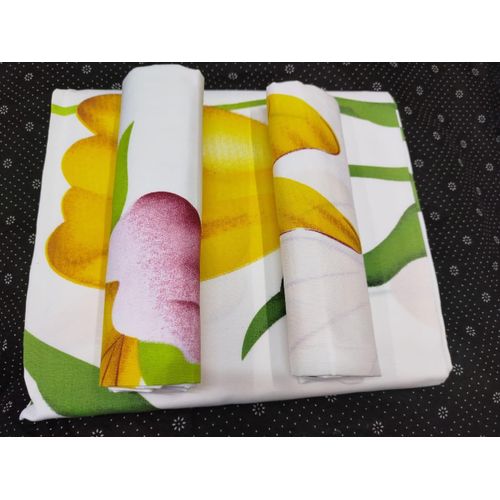 Quality Cotton Bed Sheet Set, 2 Flat Bedsheets & 2 Pillow Cases-5x6