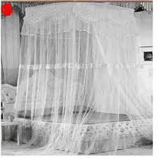 Top Square Mosquito Net Free Size For Double Decker And All Types Of Beds-Box Top White Mosquito Net