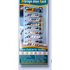 24 Pairs, Heavy Duty Luxurious 8 Layer Shoe Rack! Classy. Available In Blue Color-Quality Stackable Shoe rack