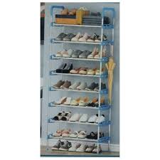 24 Pairs, Heavy Duty Luxurious 8 Layer Shoe Rack! Classy. Available In Blue Color-Quality Stackable Shoe rack