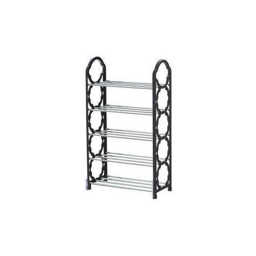 Quality Simple Plastic Shoerack-Black 5 Layers Portable Plastic Shoe Rack-Holds 10 Pairs of Shoes