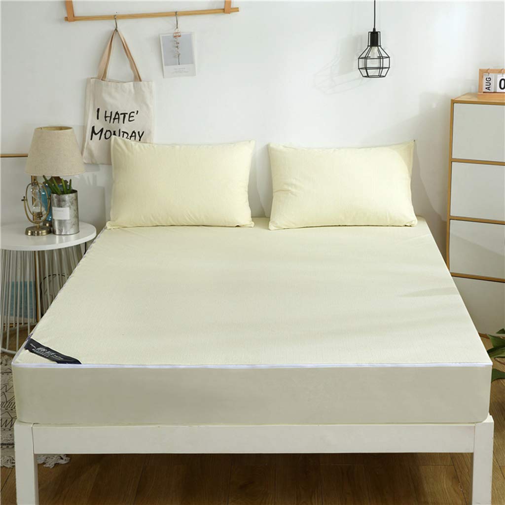 Top Side Cover Waterproof Mackintosh Mattress Protector (Non-Quilted) with Elastic Ends-Cream White
