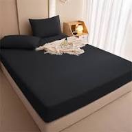 Top Side Cover Waterproof Mackintosh Mattress Protector (Non-Quilted) with Elastic Ends-Black