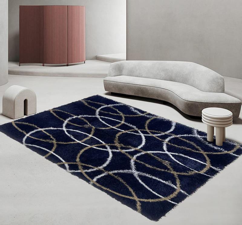 Plain 5 By 8 (160*200cm) Soft Fluffy  Patches Carpets Non-slip Rugs Floor Mat