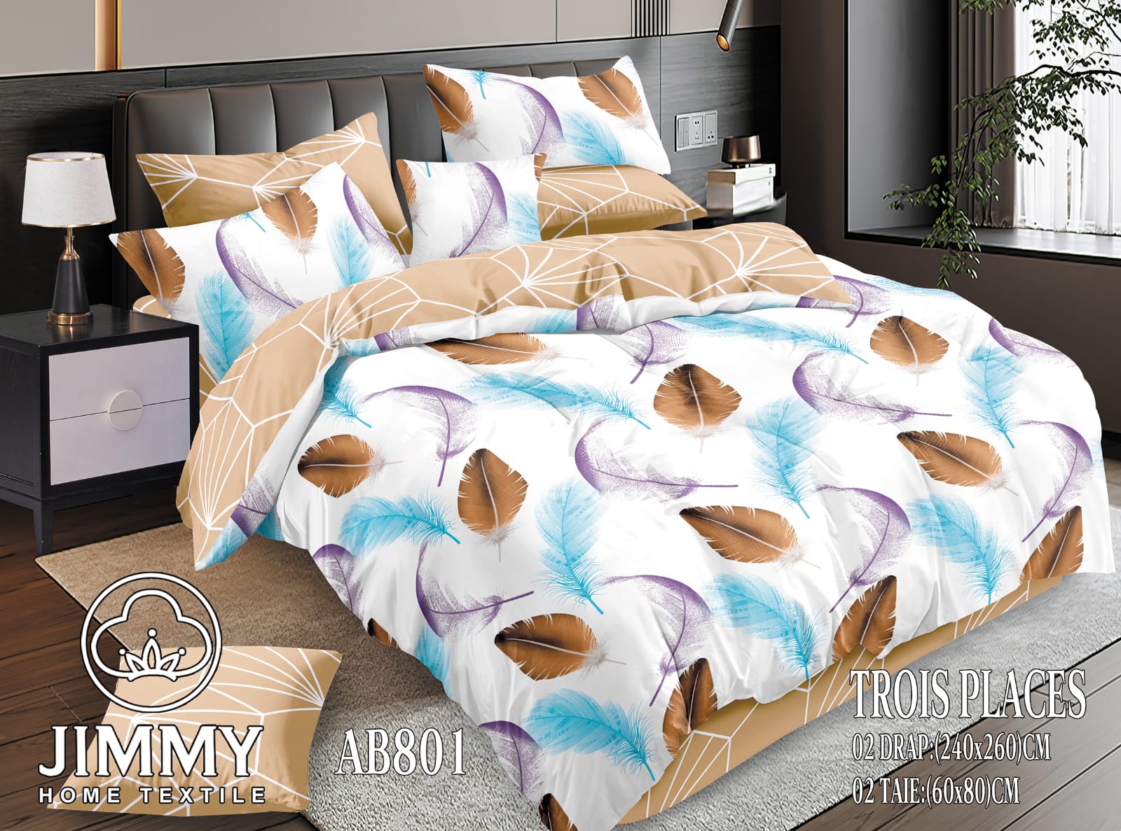 Pattern Luxurious 6pcs Cotton Duvet Cover Bedding Set 6x7 with Soft Bedsheet and 4 Matching Pillowcases for Elegant Bedroom Comfort