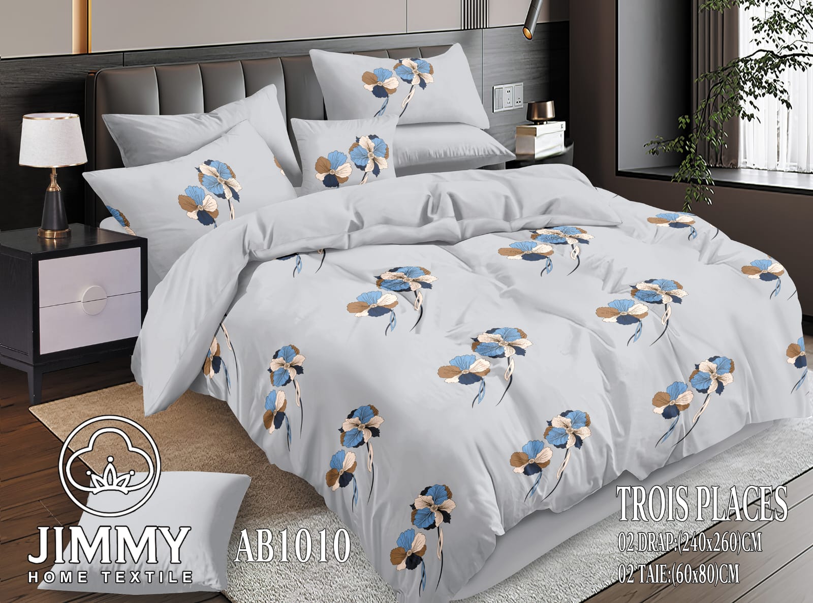Pattern Luxurious 6pcs Cotton Duvet Cover Bedding Set 6x7 with Soft Bedsheet and 4 Matching Pillowcases for Elegant Bedroom Comfort
