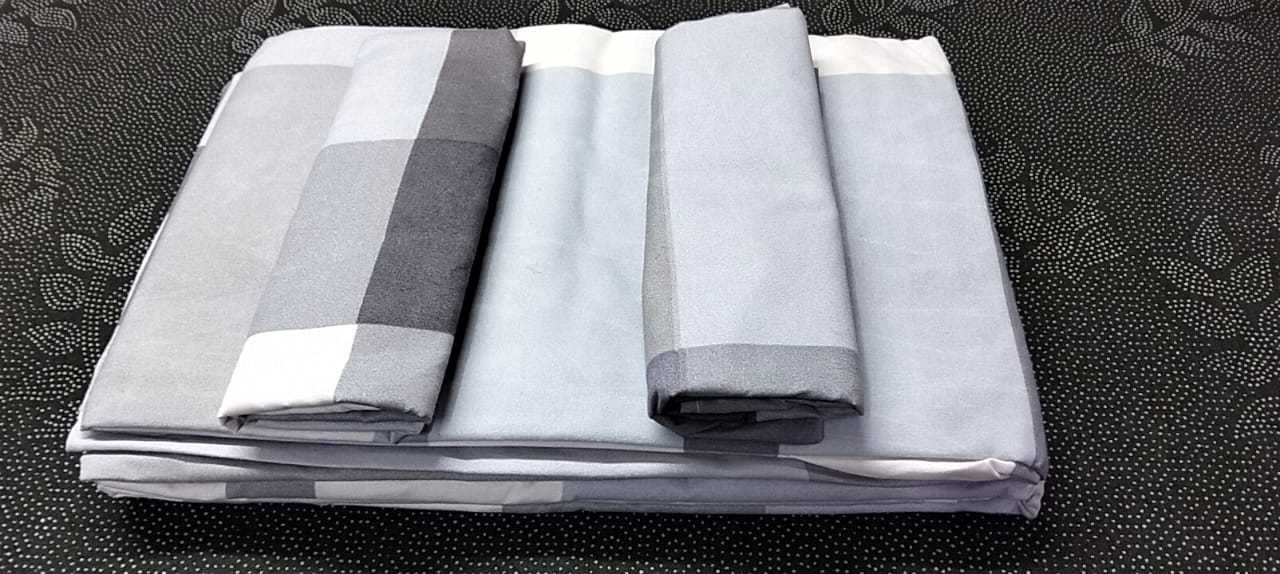Quality Cotton Bed Sheet Set, 2 Flat Bedsheets & 2 Pillow Cases-5x6