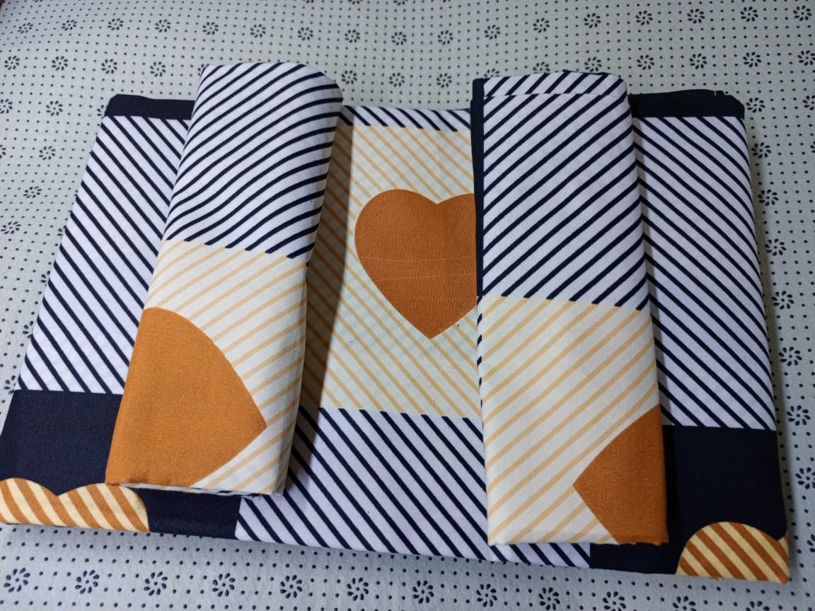 Quality Cotton Bed Sheet Set, 2 Flat Bedsheets & 2 Pillow Cases-5x6
