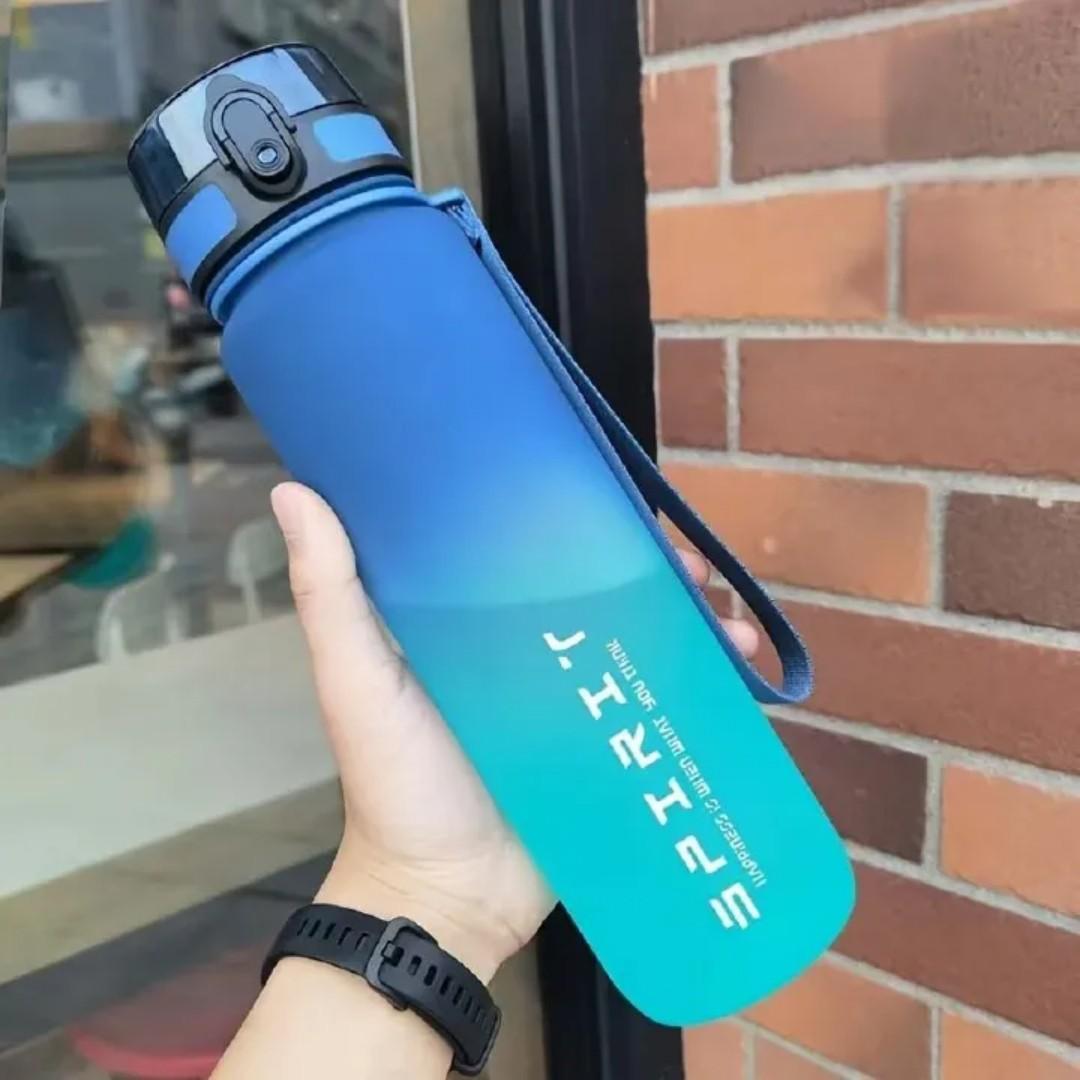 New 750/1000ML Water Bottles Sports Water Bottle with Time Marker Leakproof Water Cups for Outdoor Travel Fitness Drinkware Unisex