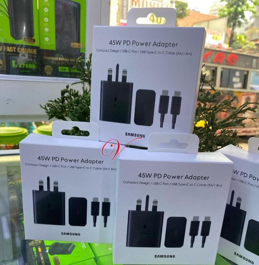 Samsung 45W Original Power Delivery (PD) Complete Charger & Adapter USB-C Super Fast Charger for models like S24 ULTRA,S24+,S23 ULTRA,S23+,S22 ULTRA,S22+,S20 ULTRA,Note 10+,Note 10+5G