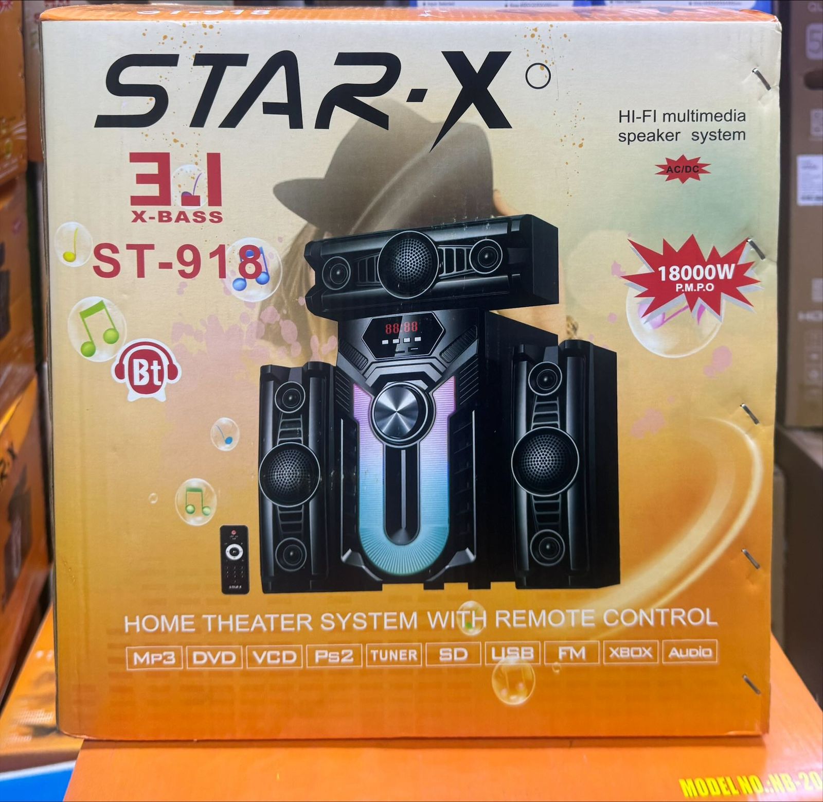 🎵 STAR-X 3.1 Channel Speaker System 🔊 | Bluetooth Wireless 📱 | Deep Bass 💥 | FM Radio 📻 | USB/SD Support 💽 | LED Display ✨ | Remote Control 📡