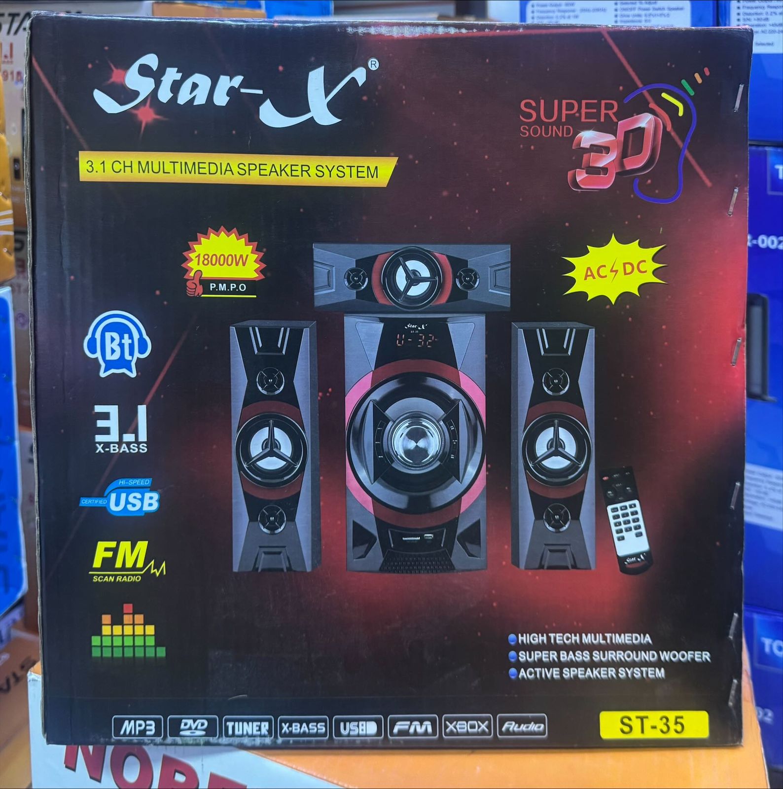🔥 STARX ST35 3.1 Channel Speaker System 🔊 | Bluetooth Wireless 📱 | Super Bass 💥 | FM Radio 📻 | USB/SD 💽 | LED Display ✨ | Remote Control 📡